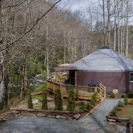 Tranquil Haven Luxy Yurt - Creekside Glamping With Private Hot Tub Vila Topton Exterior foto